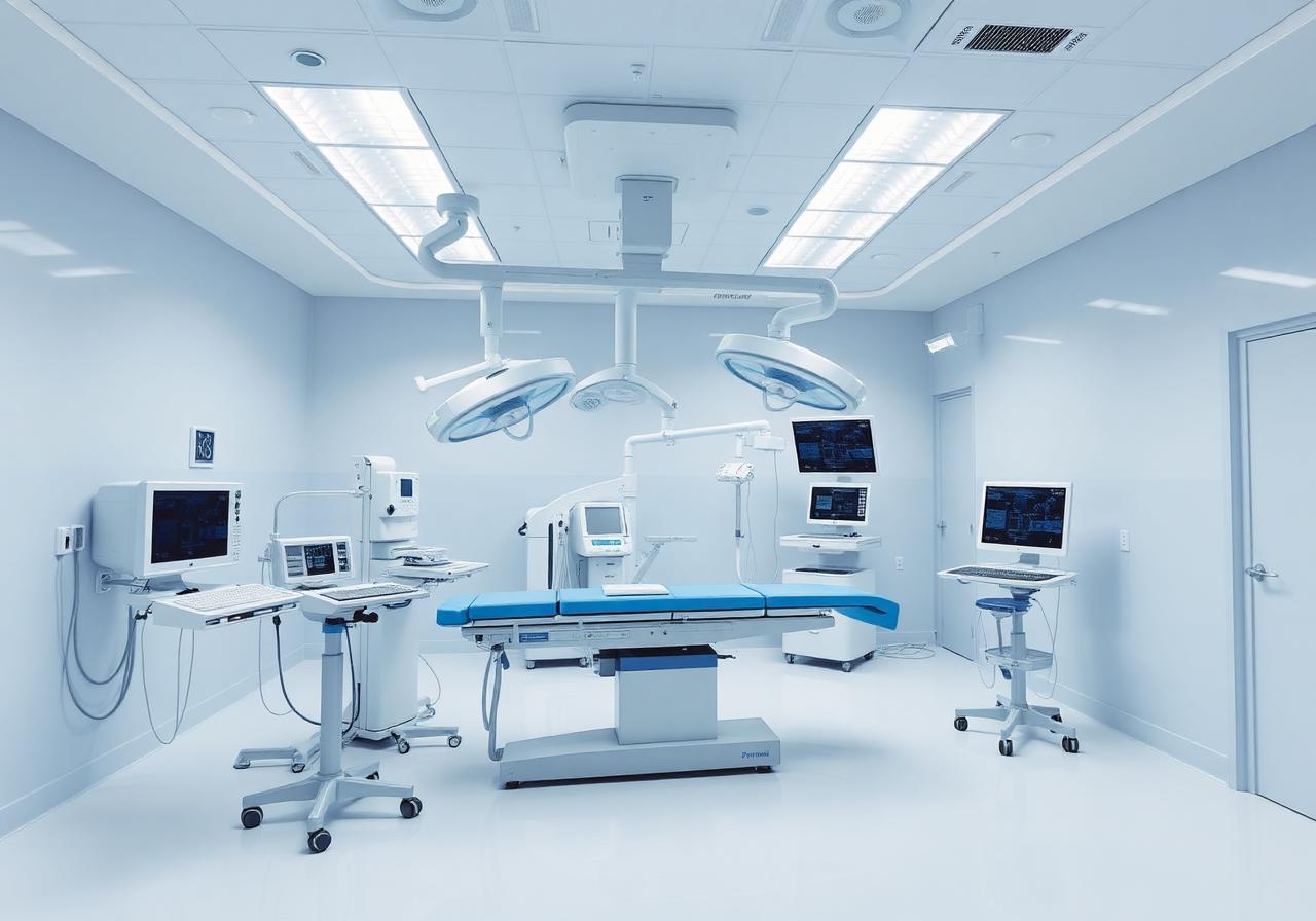 Modern operating room equipped for plastic surgery